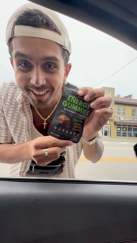 3 gummies = 90mg caffeine